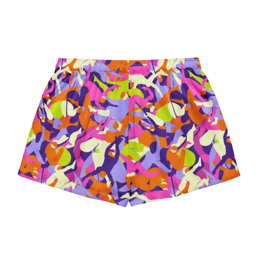 Chromatic Choreography on Women's Pajama Shorts — Back