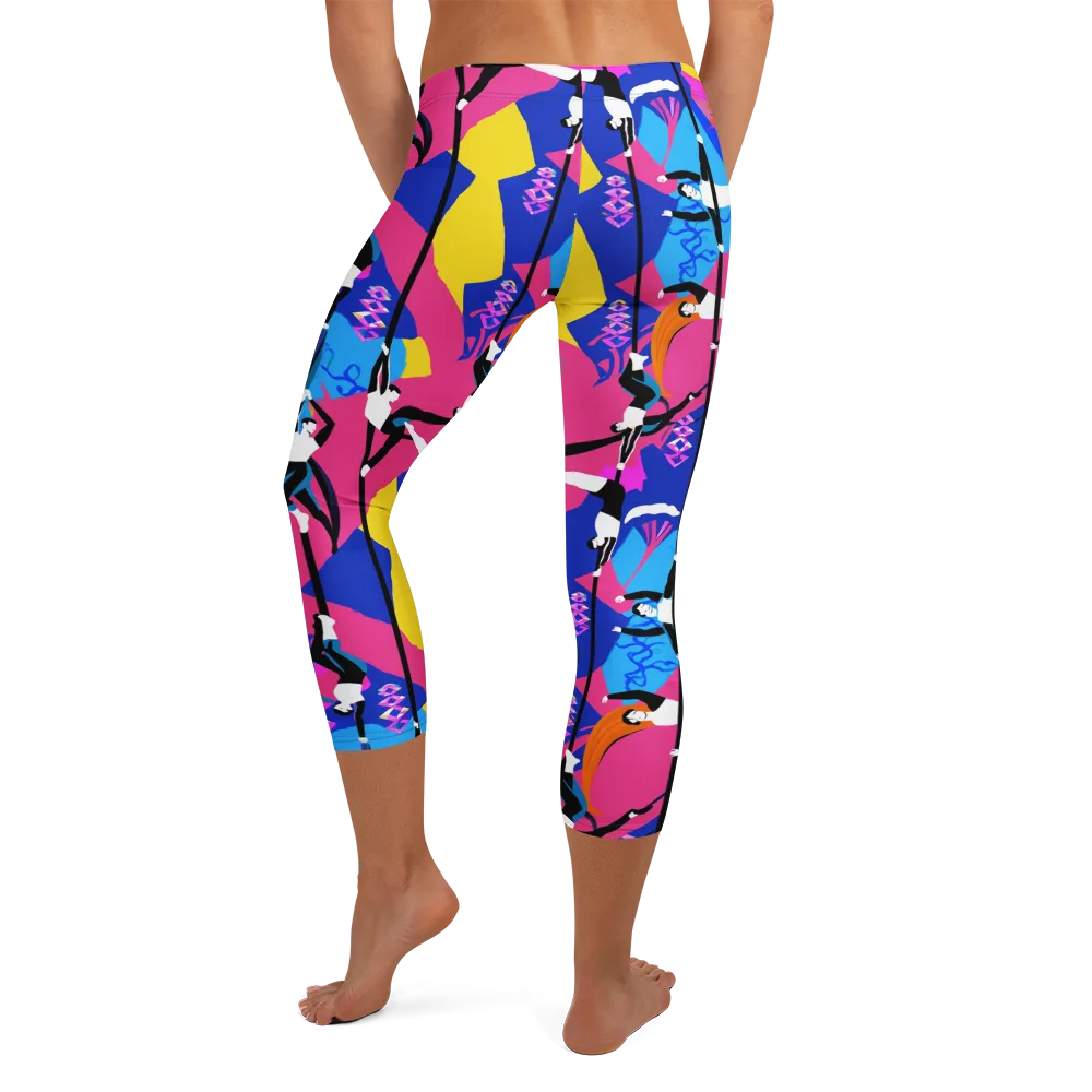 Neon Aerial on Capri Leggings — Back