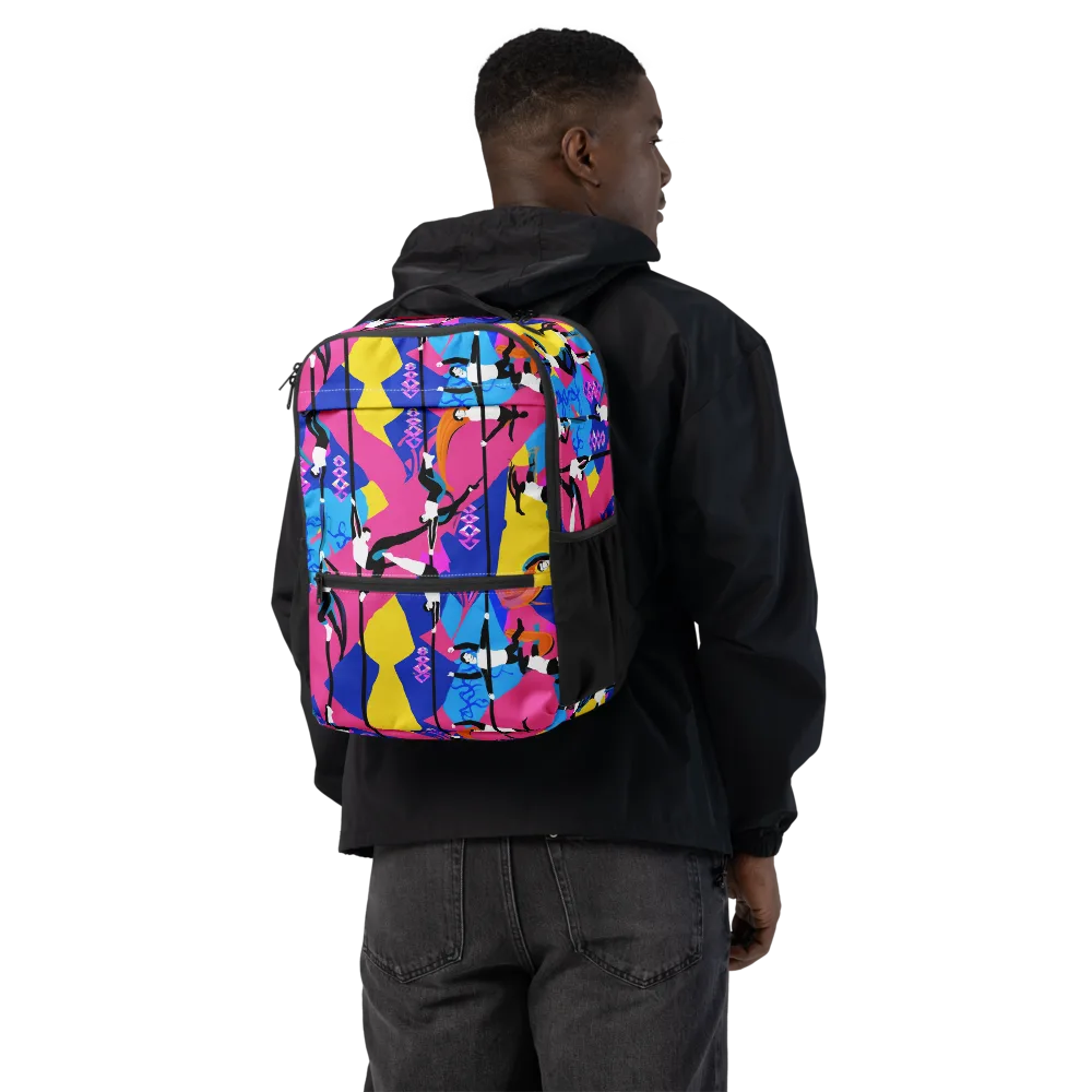 Neon Aerial on Utility Backpack — Back