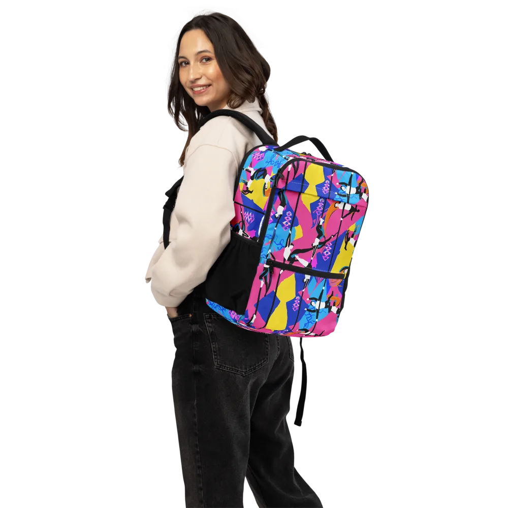 Neon Aerial on Utility Backpack — Back