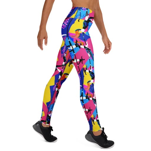 Neon Aerial on a Yoga Leggings