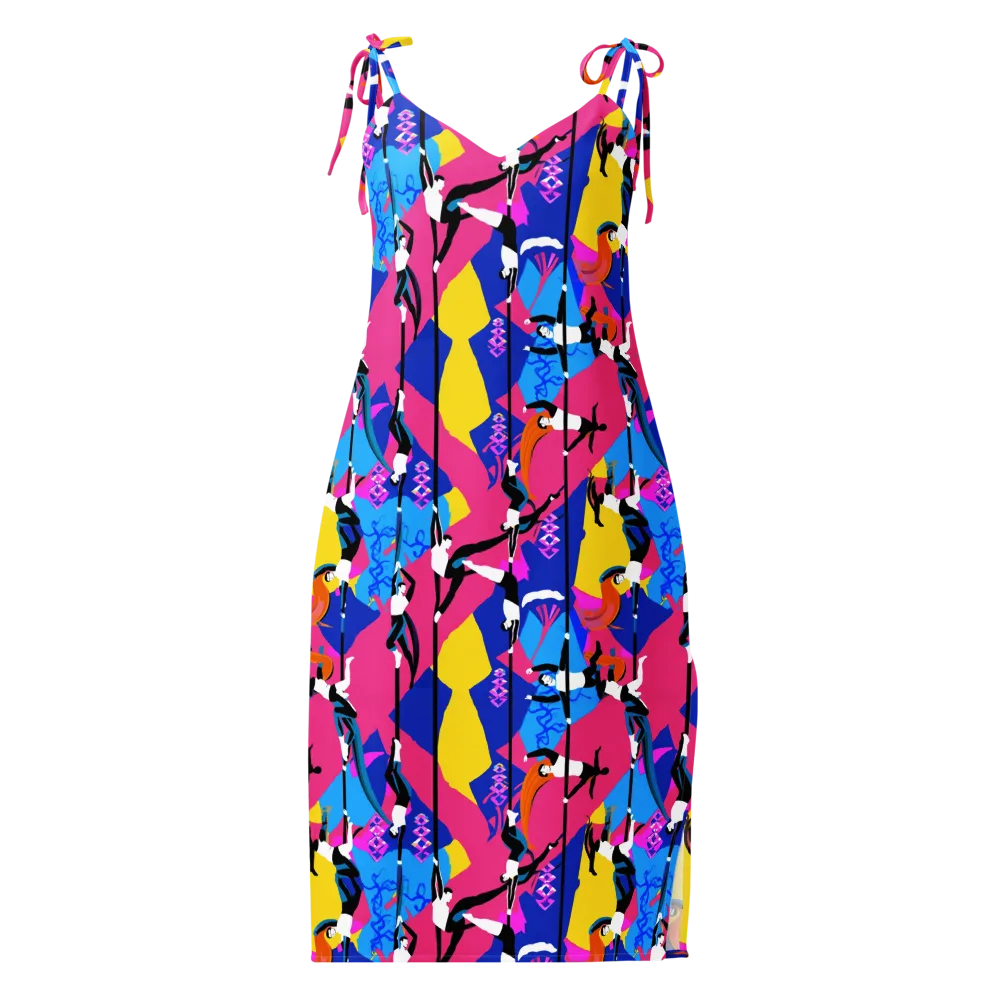 Neon Aerial on Slip Dress — Front