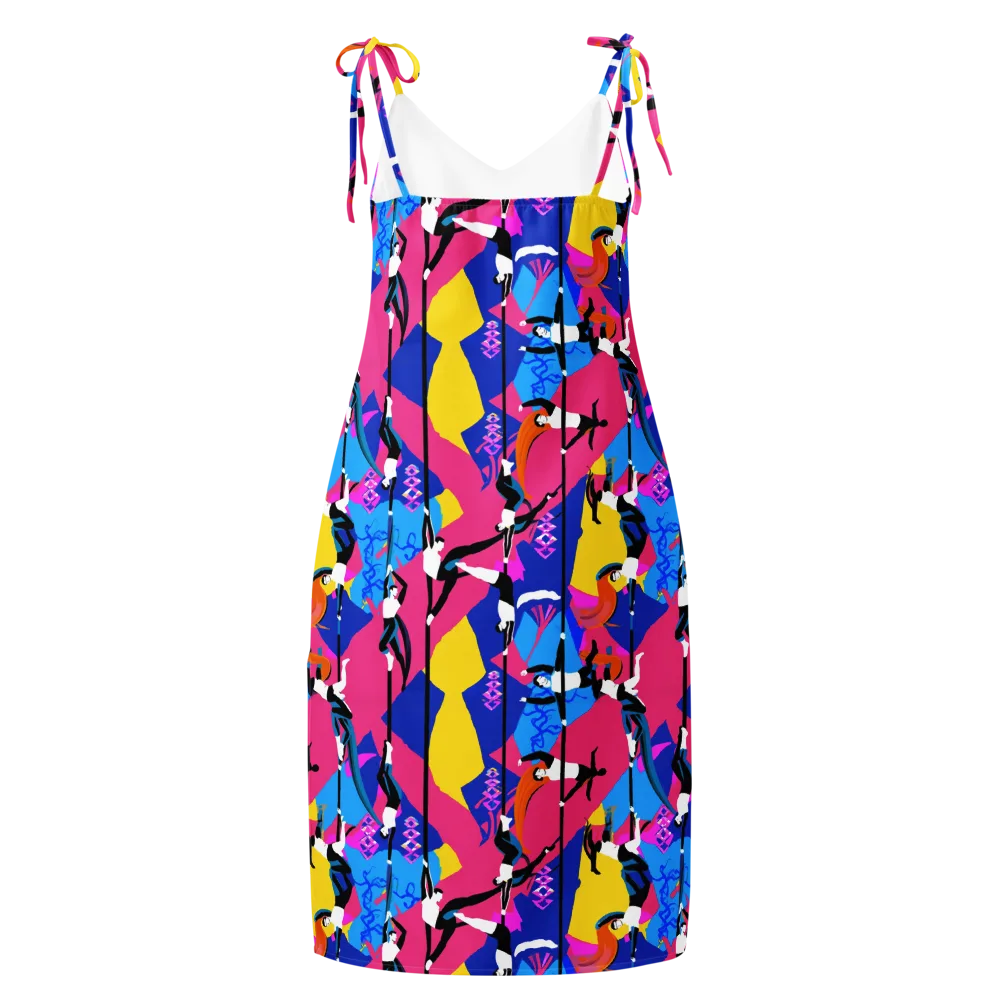 Neon Aerial on Slip Dress — Back
