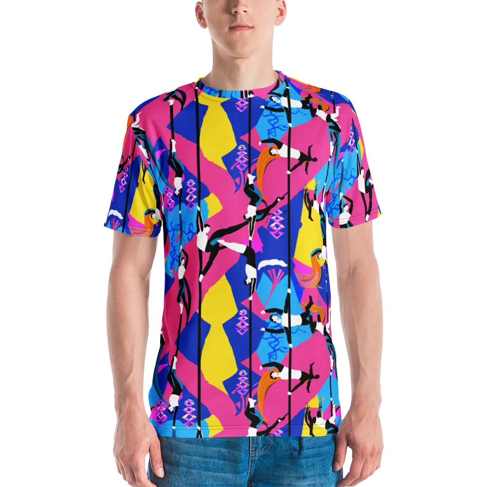 Neon Aerial on Men's Crew Neck T-Shirt — Front