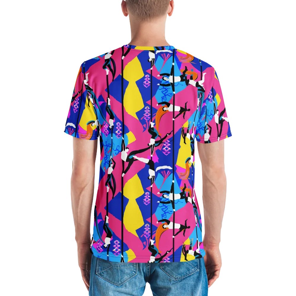 Neon Aerial on Men's Crew Neck T-Shirt — Back