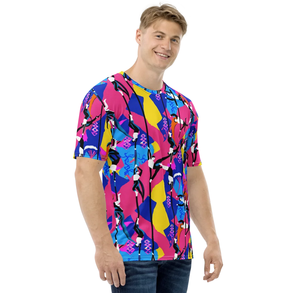 Neon Aerial on Men's Crew Neck T-Shirt — Right