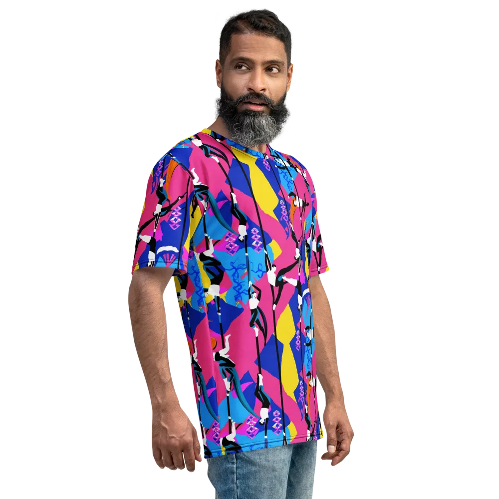 Neon Aerial on Men's Crew Neck T-Shirt — Right