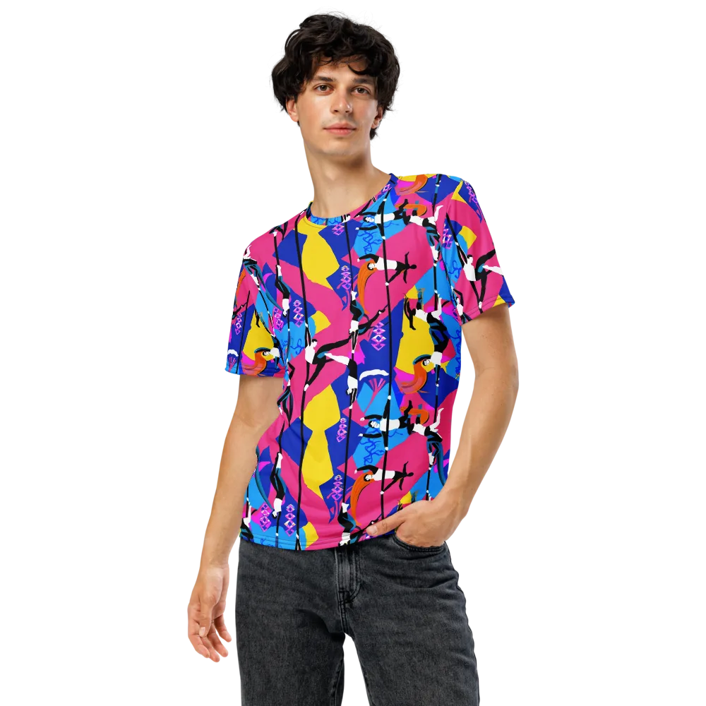 Neon Aerial on Men's Crew Neck T-Shirt — Front