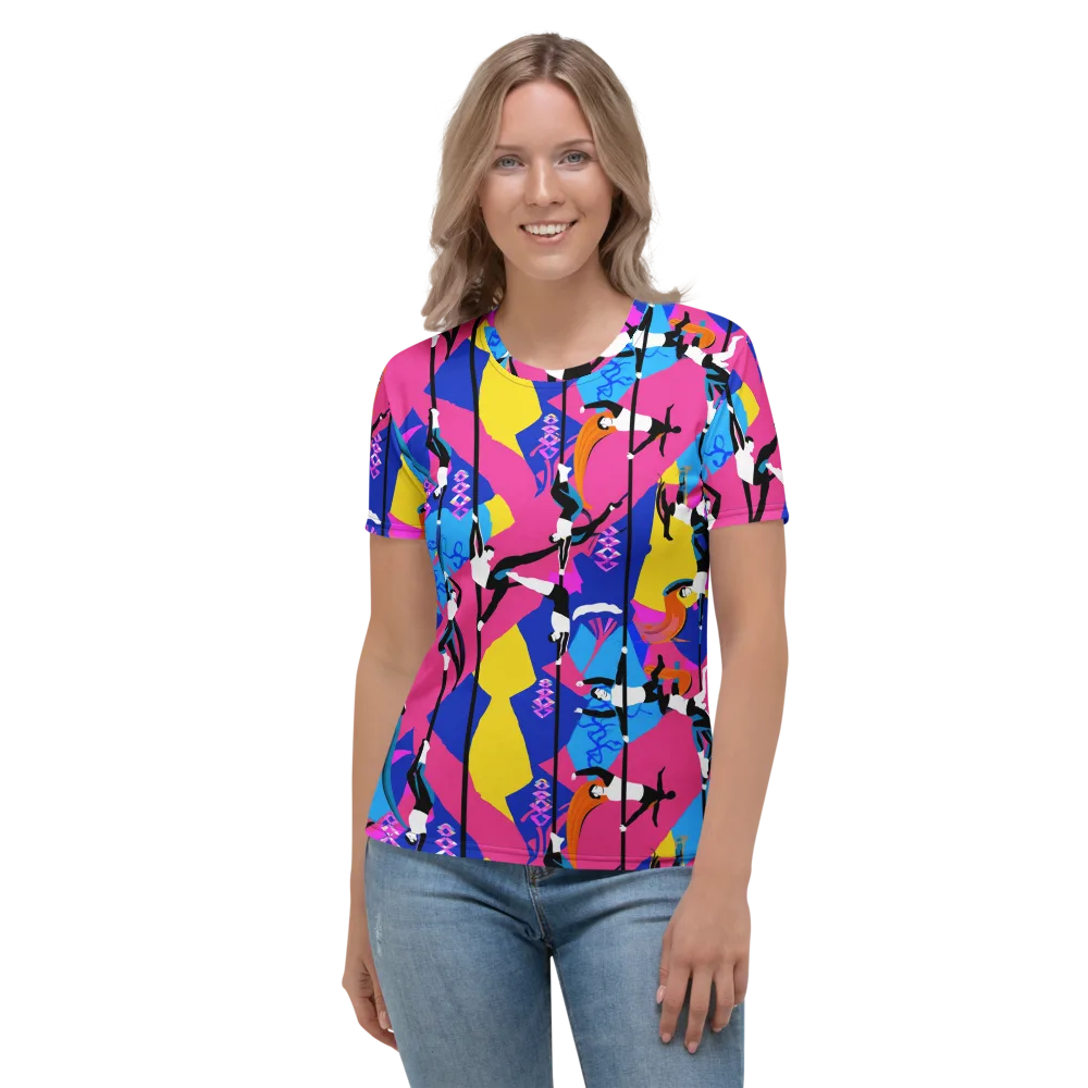 Neon Aerial on Women's Crew Neck T-Shirt — Front