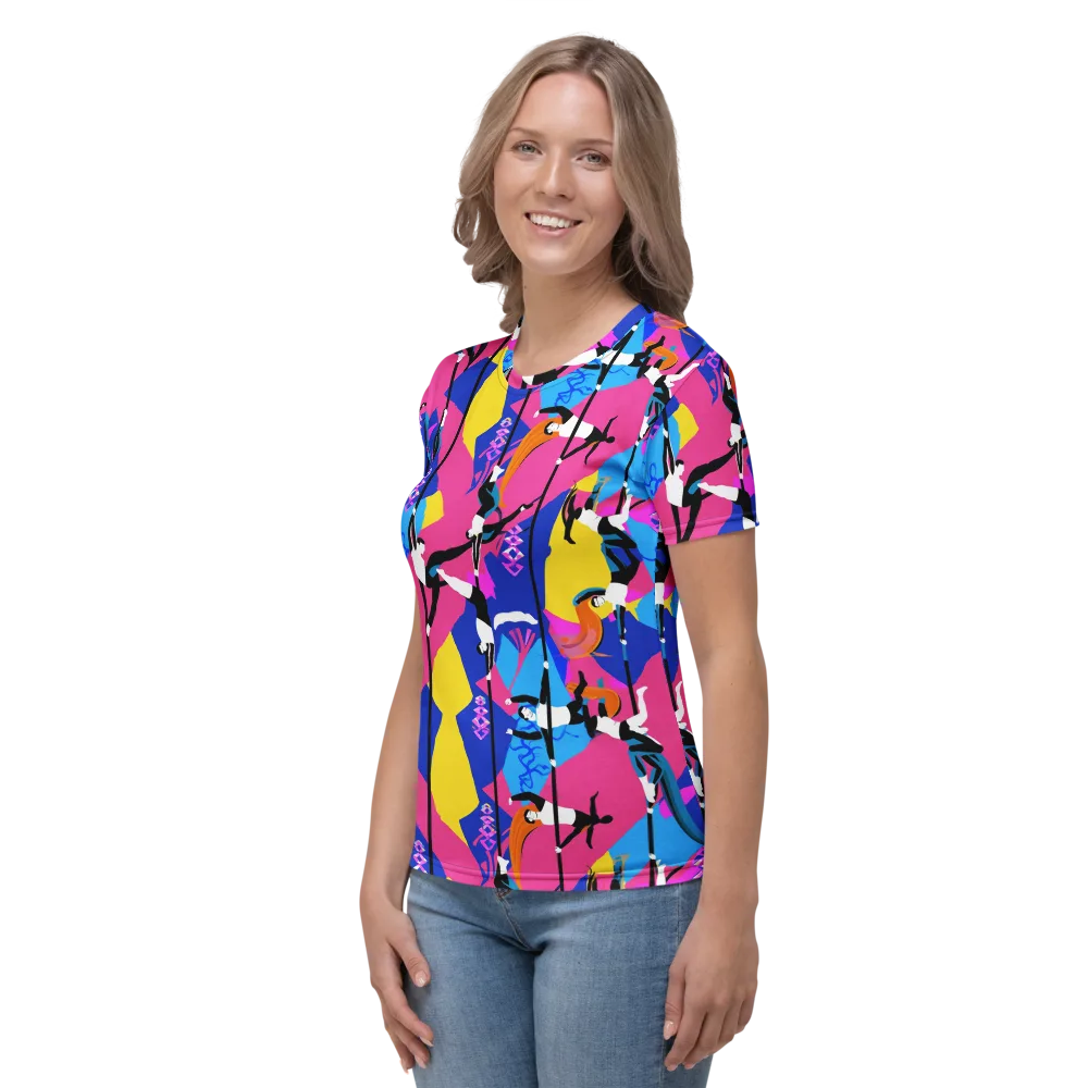 Neon Aerial on Women's Crew Neck T-Shirt — Left