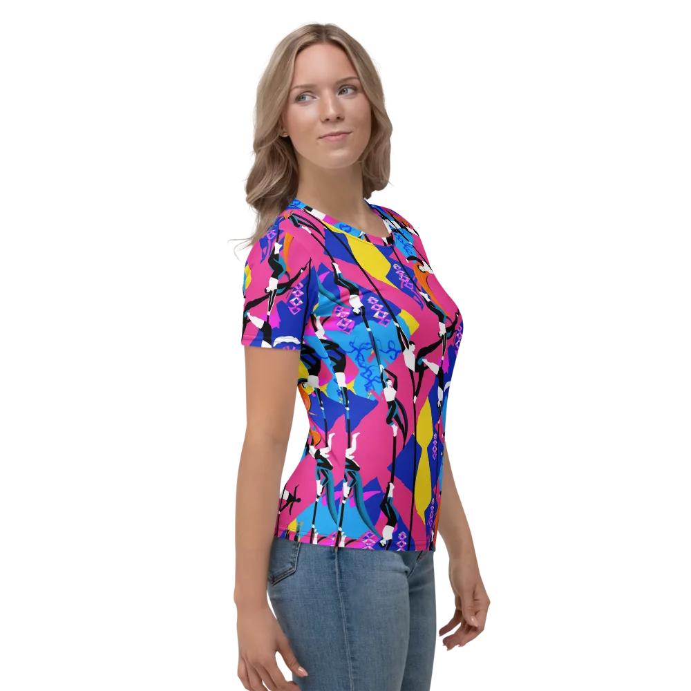 Neon Aerial on Women's Crew Neck T-Shirt — Right