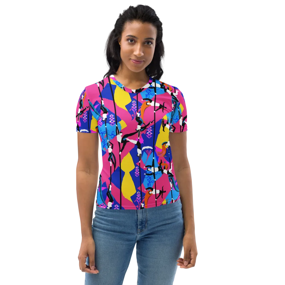 Neon Aerial on Women's Crew Neck T-Shirt — Front