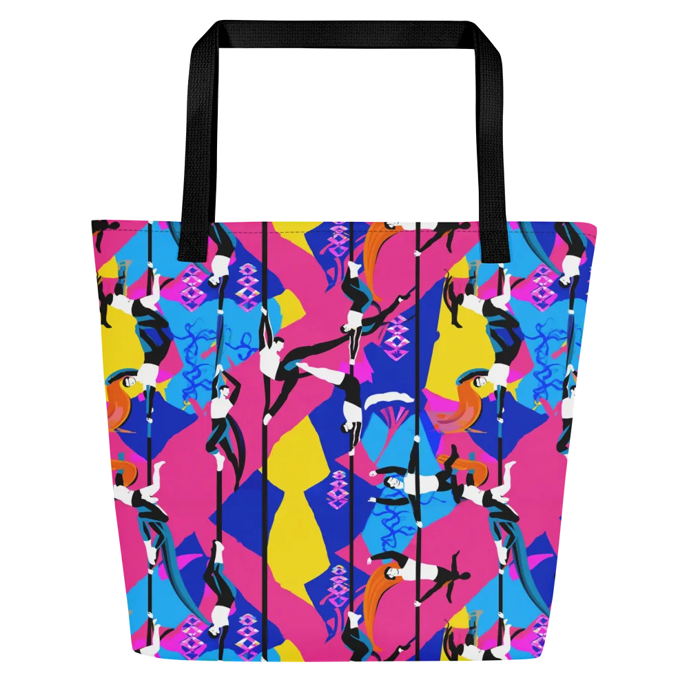 Neon Aerial on Large Tote Bag W/ Pocket — Front