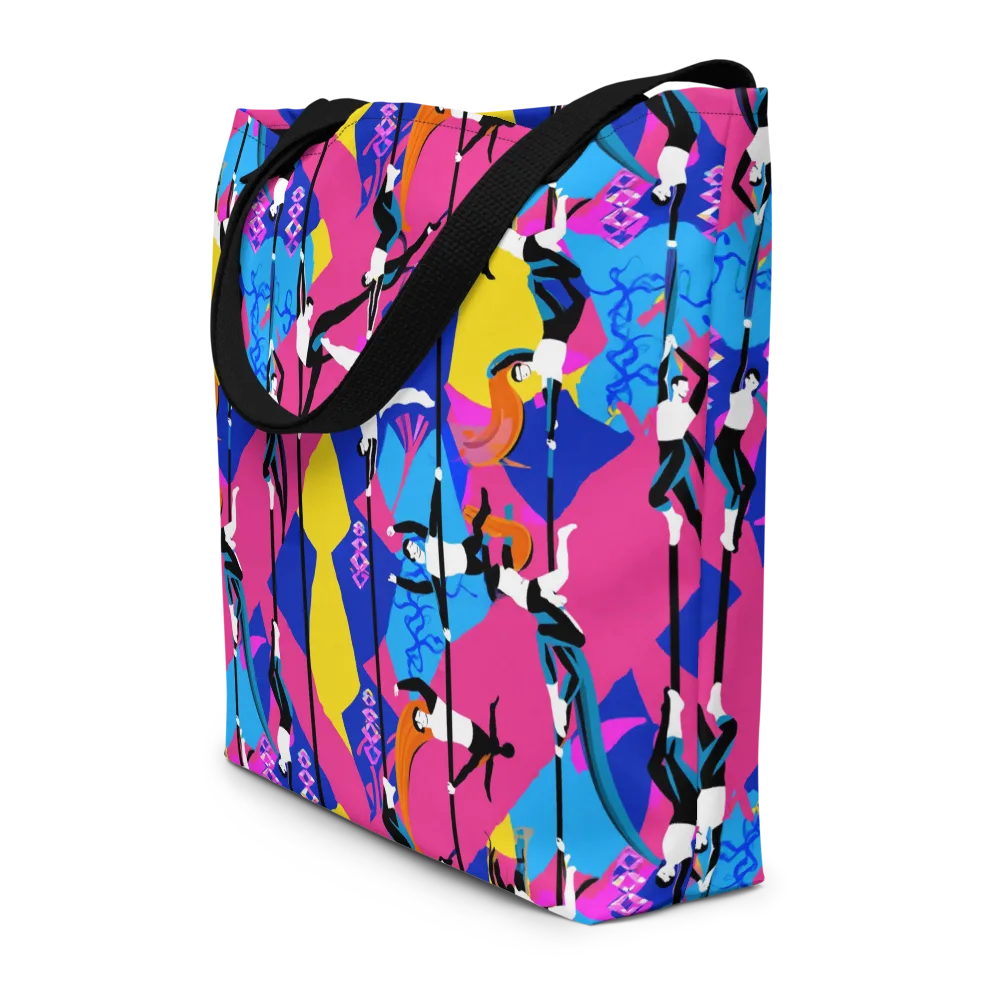 Neon Aerial on Large Tote Bag W/ Pocket — Front