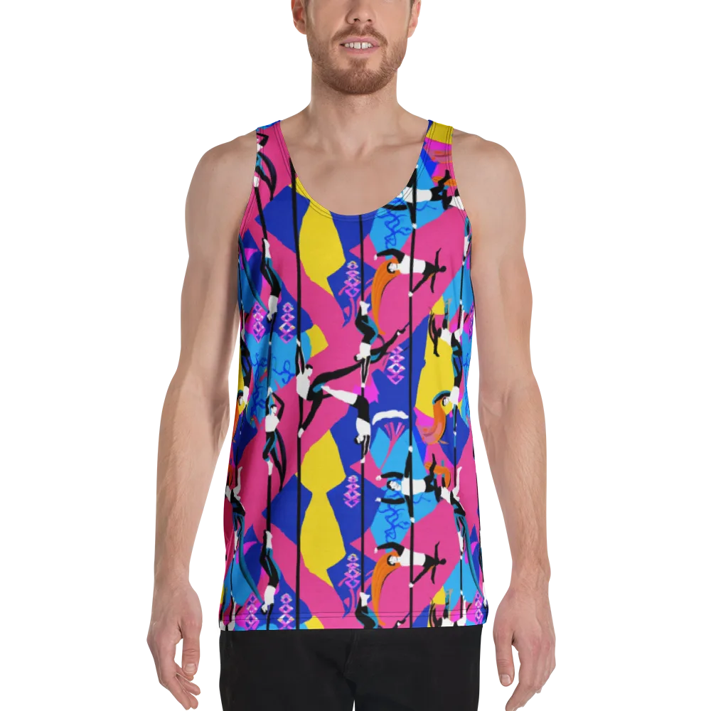 Neon Aerial on Men's Tank Top — Front