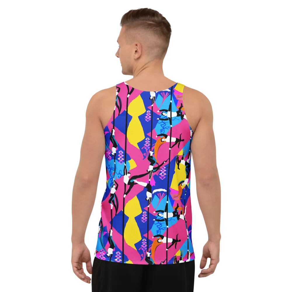 Neon Aerial on Men's Tank Top — Back
