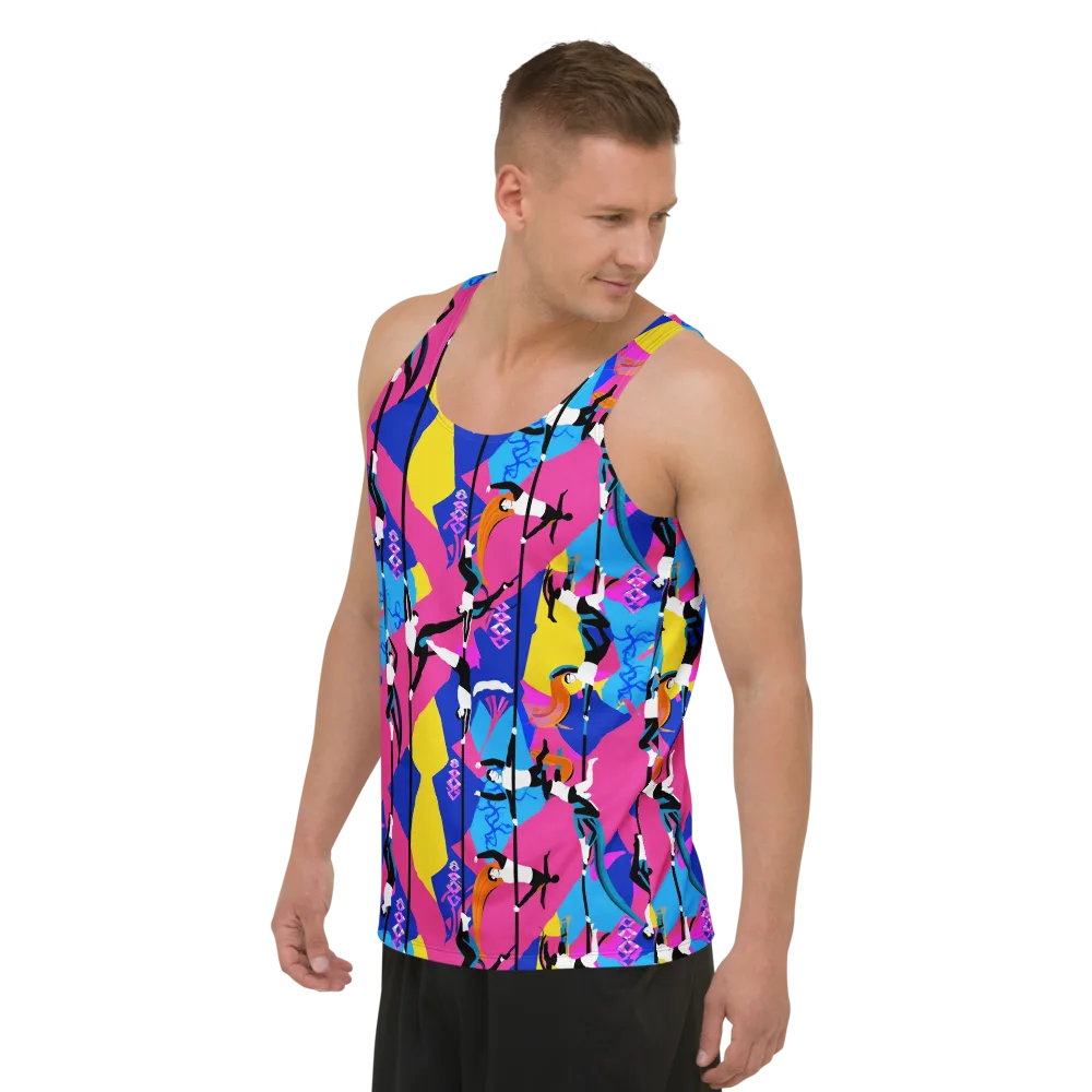 Neon Aerial on Men's Tank Top — Left Front