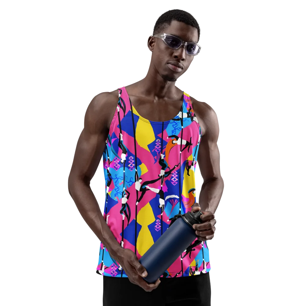 Neon Aerial on Men's Tank Top — Front