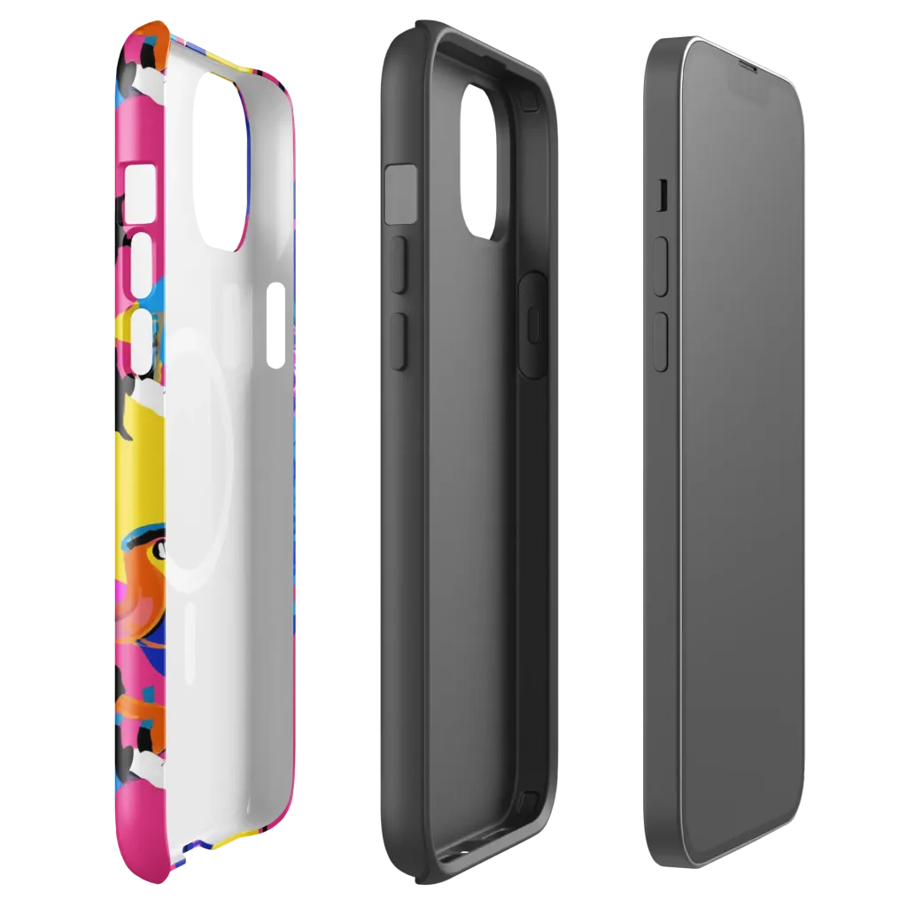 Neon Aerial on MagSafe Tough Case for iPhone® — Front