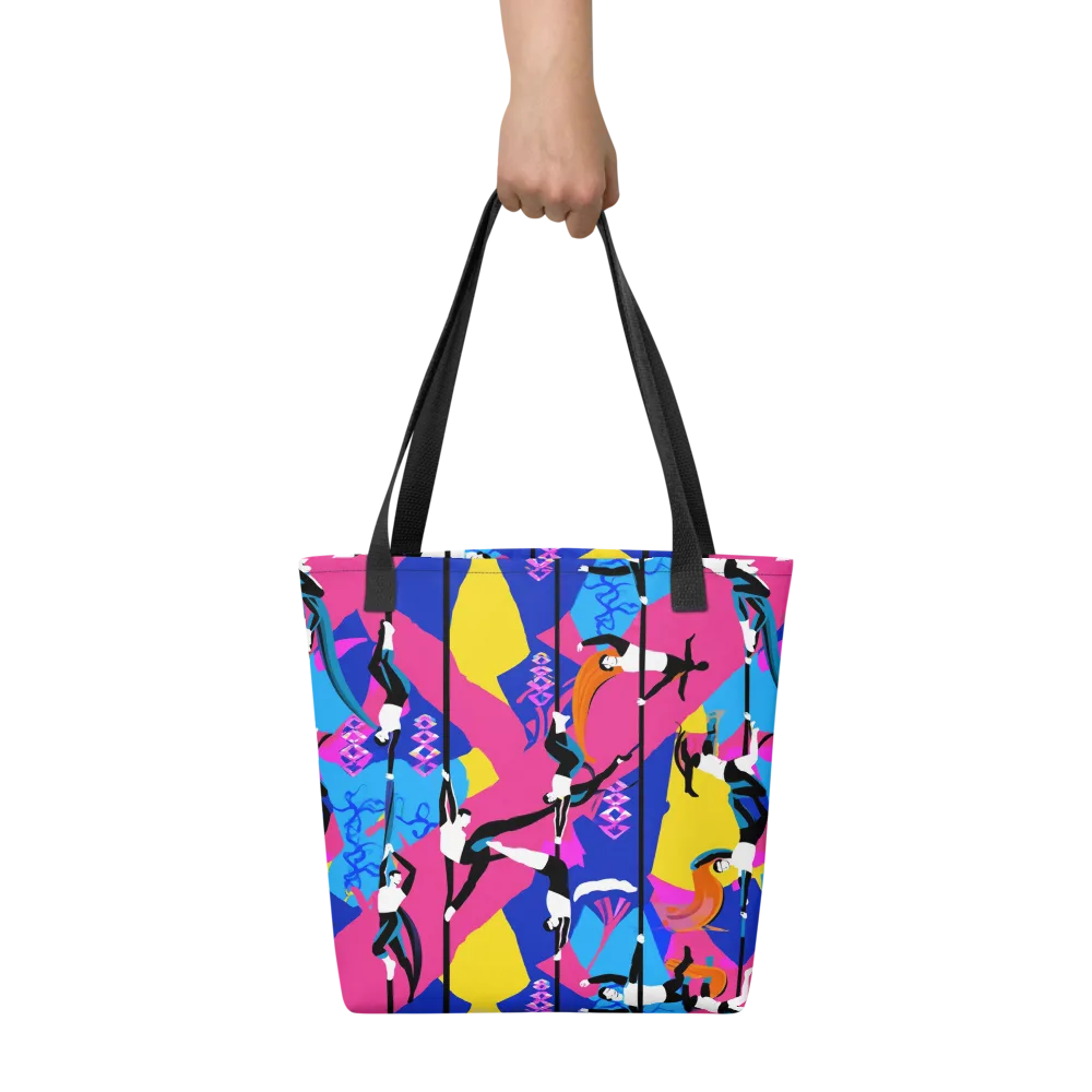 Neon Aerial on Tote Bag — Front