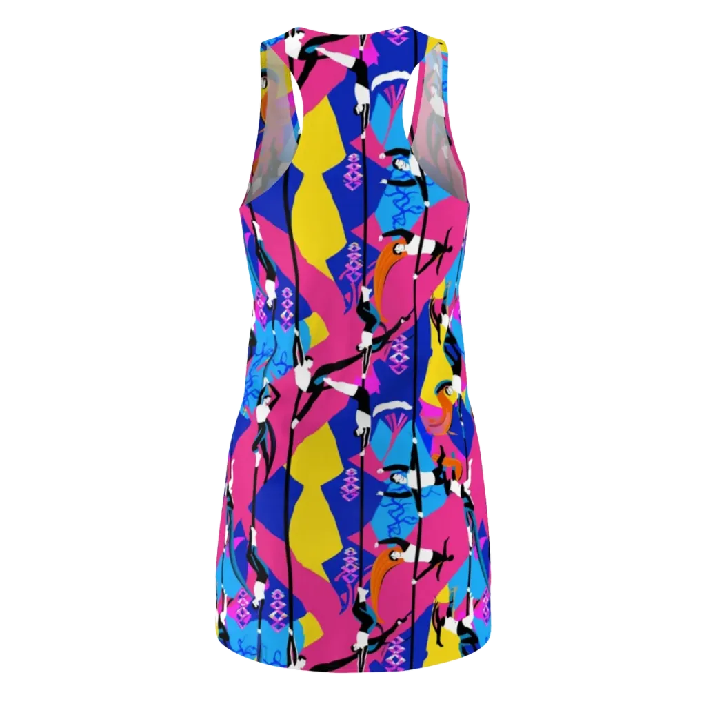 Neon Aerial on Racerback Dress — Back