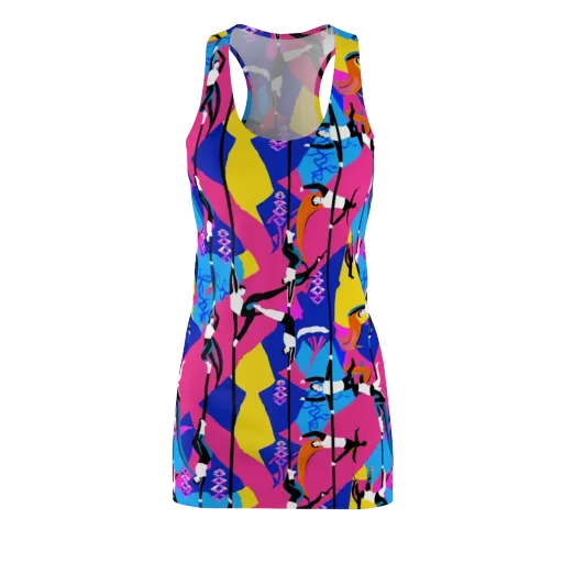 Neon Aerial on a Racerback Dress