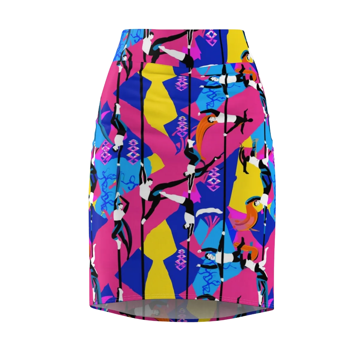 Neon Aerial on Pencil Skirt — Front