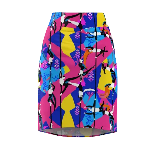 Neon Aerial on a Pencil Skirt