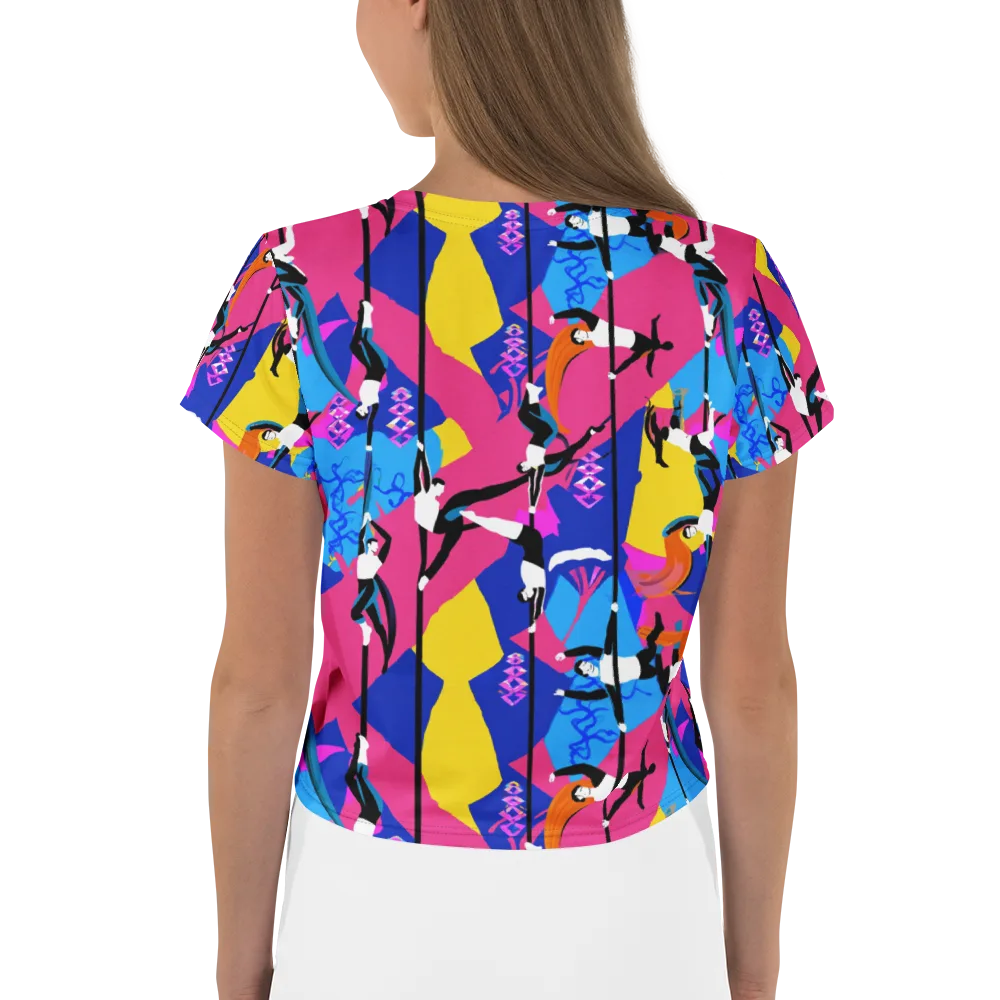 Neon Aerial on Crop Tee — Back