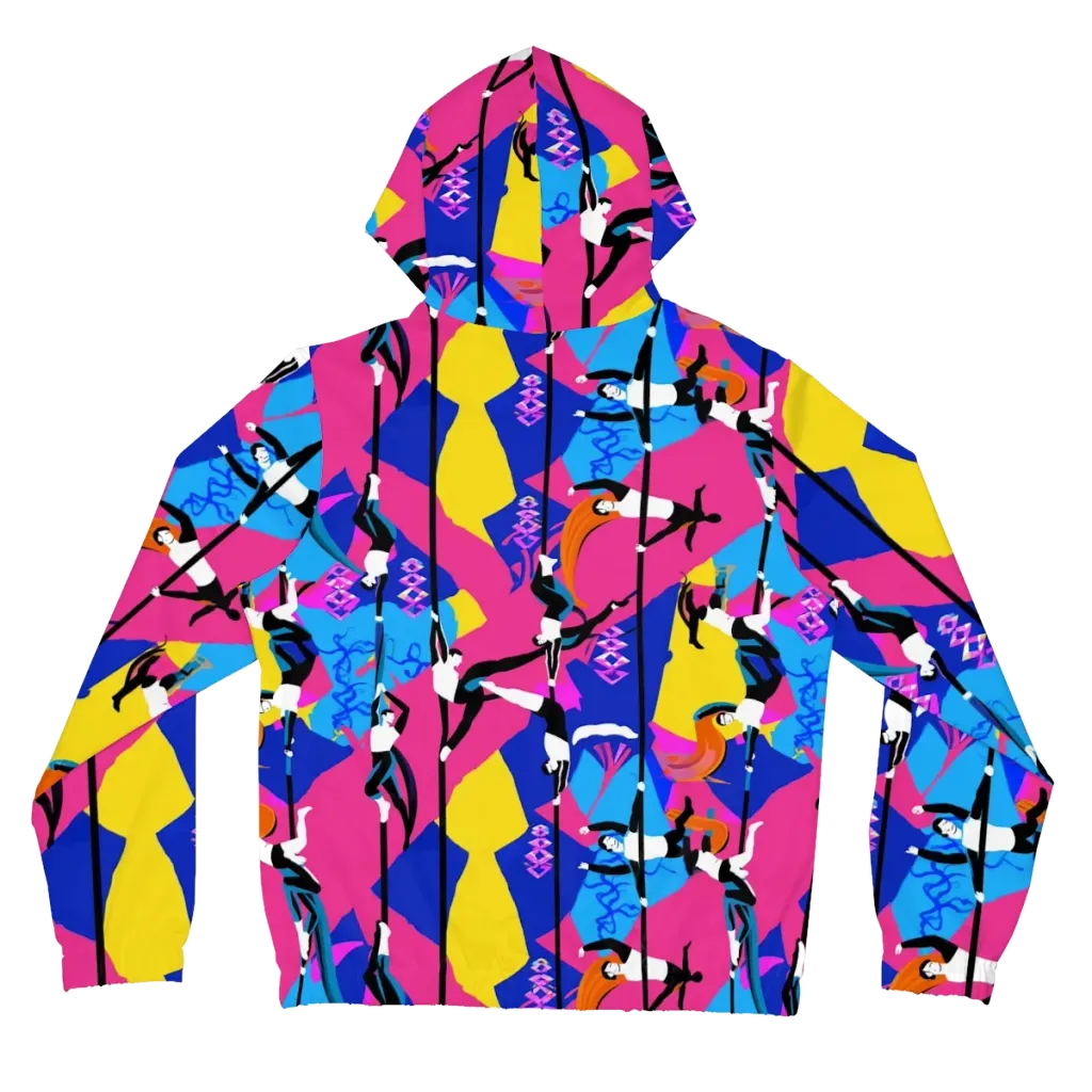 Neon Aerial on Women's Full-Zip Hoodie — Back