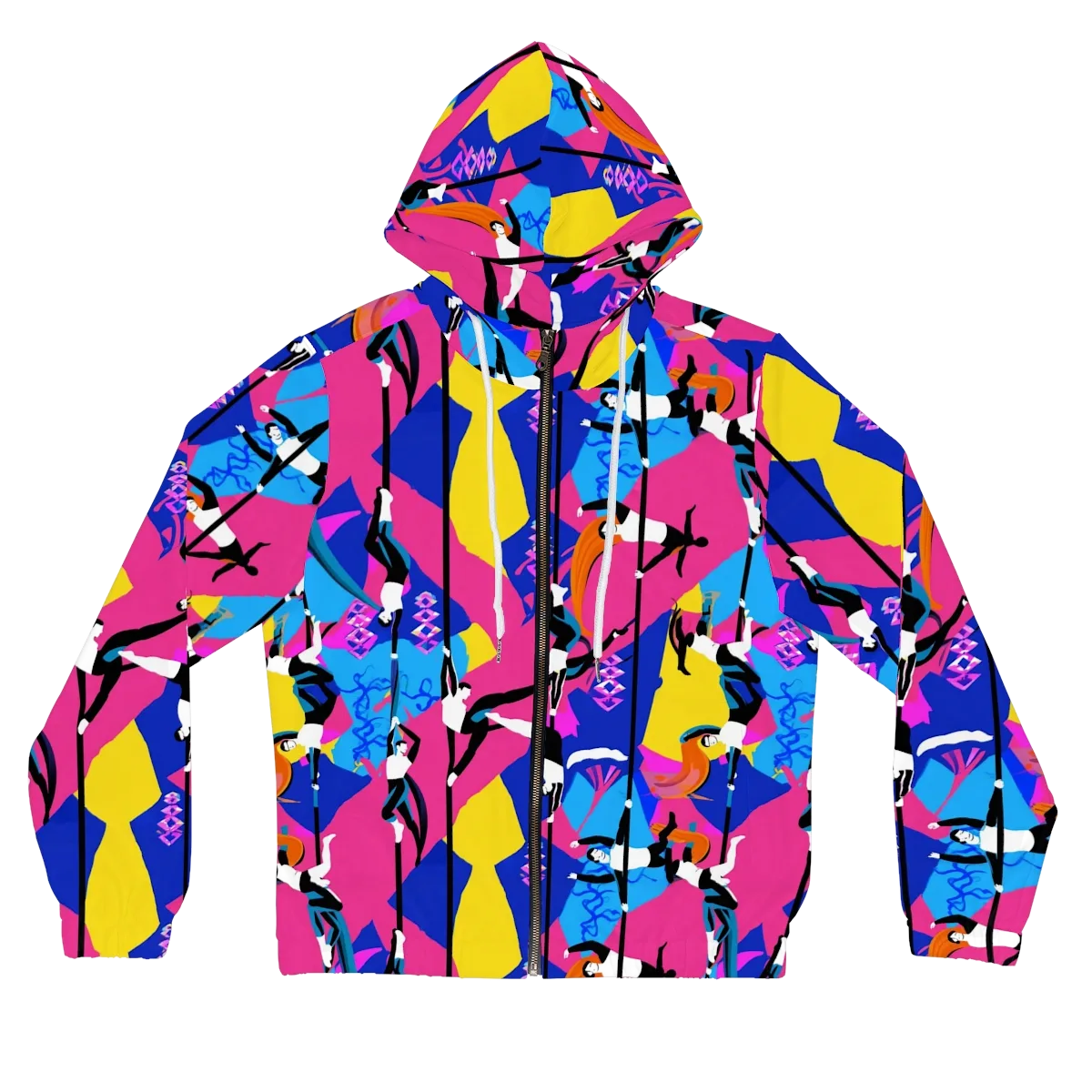 Neon Aerial on Women's Full-Zip Hoodie — Front