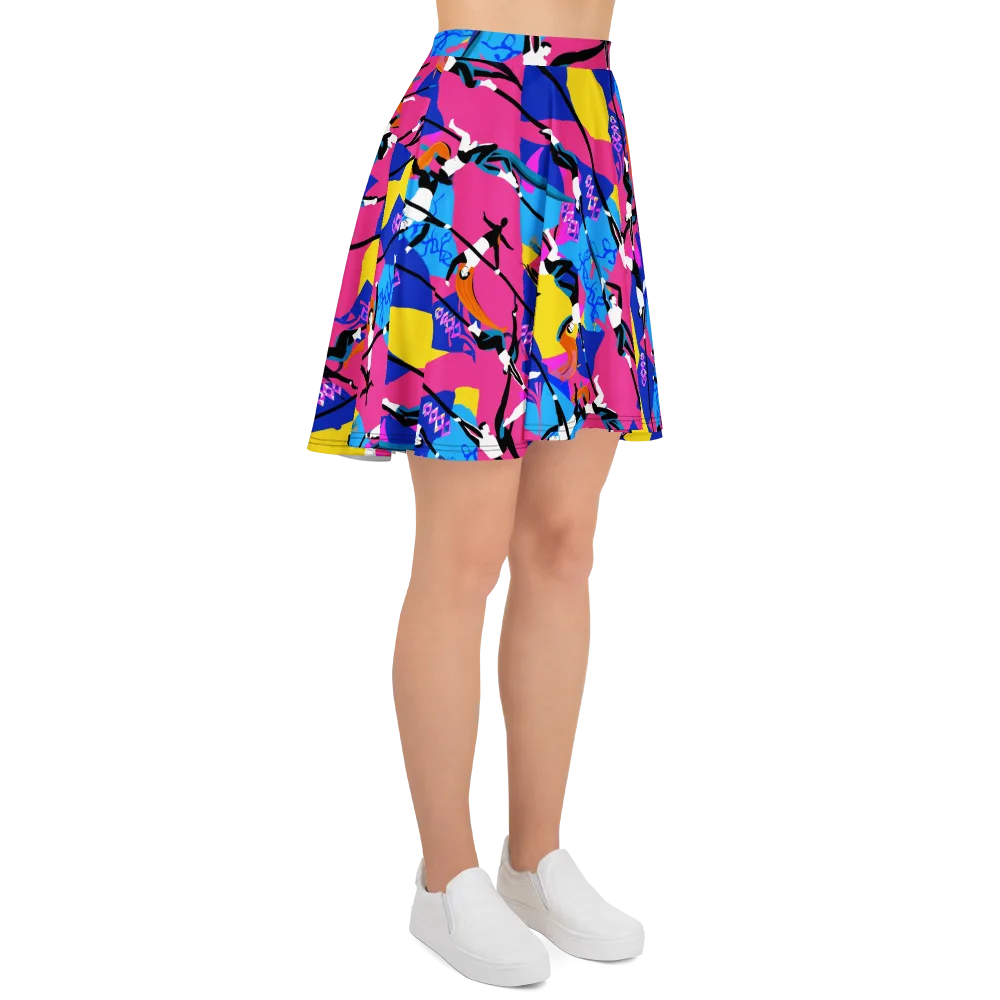 Neon Aerial on Skater Skirt — Right