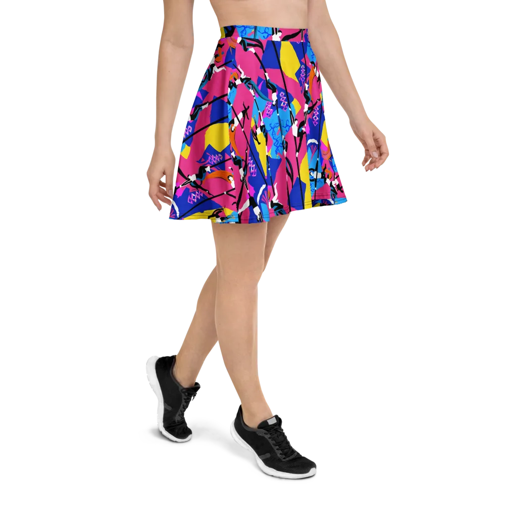Neon Aerial on Skater Skirt — Right