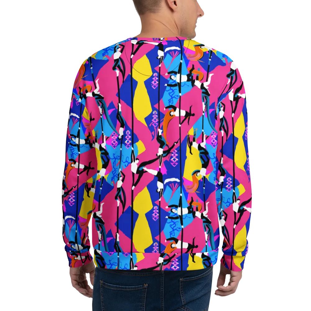 Neon Aerial on Sweatshirt — Back