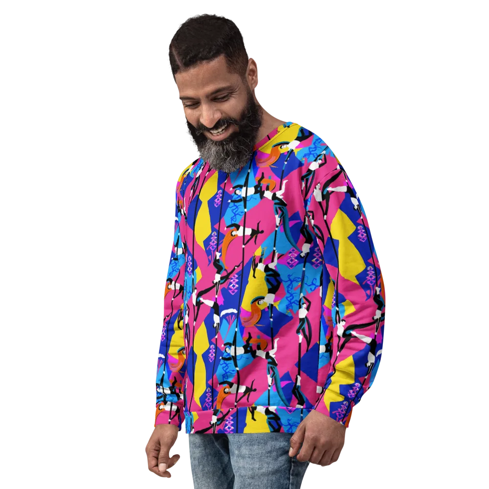Neon Aerial on Sweatshirt — Left Front