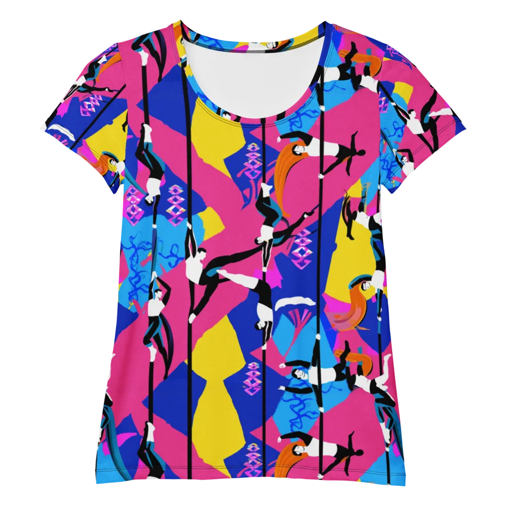 Neon Aerial on Women's Athletic T-Shirt — Front