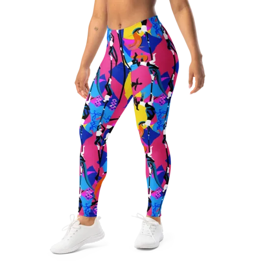 Neon Aerial on a Leggings
