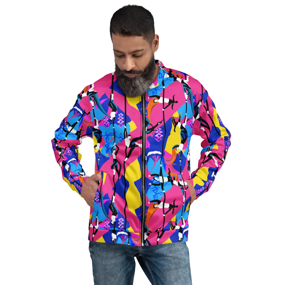 Neon Aerial on Bomber Jacket — Front