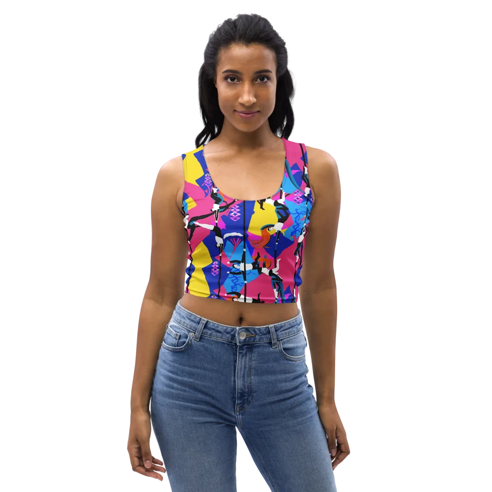 Neon Aerial on Crop Top — Front