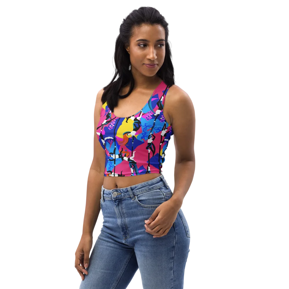 Neon Aerial on Crop Top — Left Front