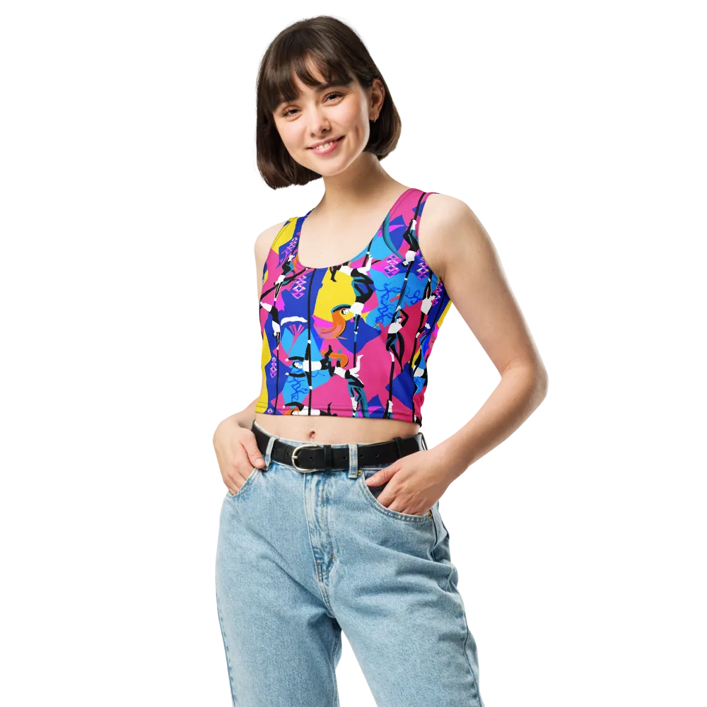 Neon Aerial on Crop Top — Front
