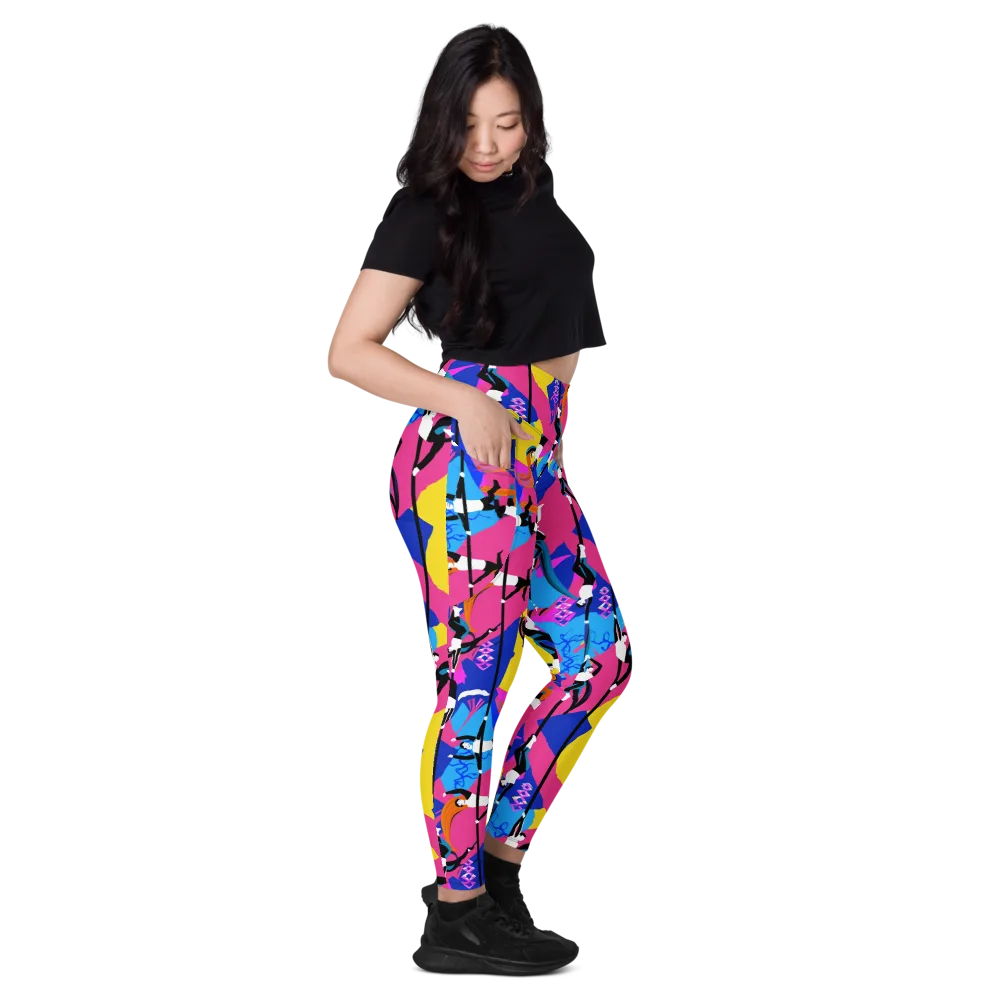 Neon Aerial on Leggings with Pockets — Right