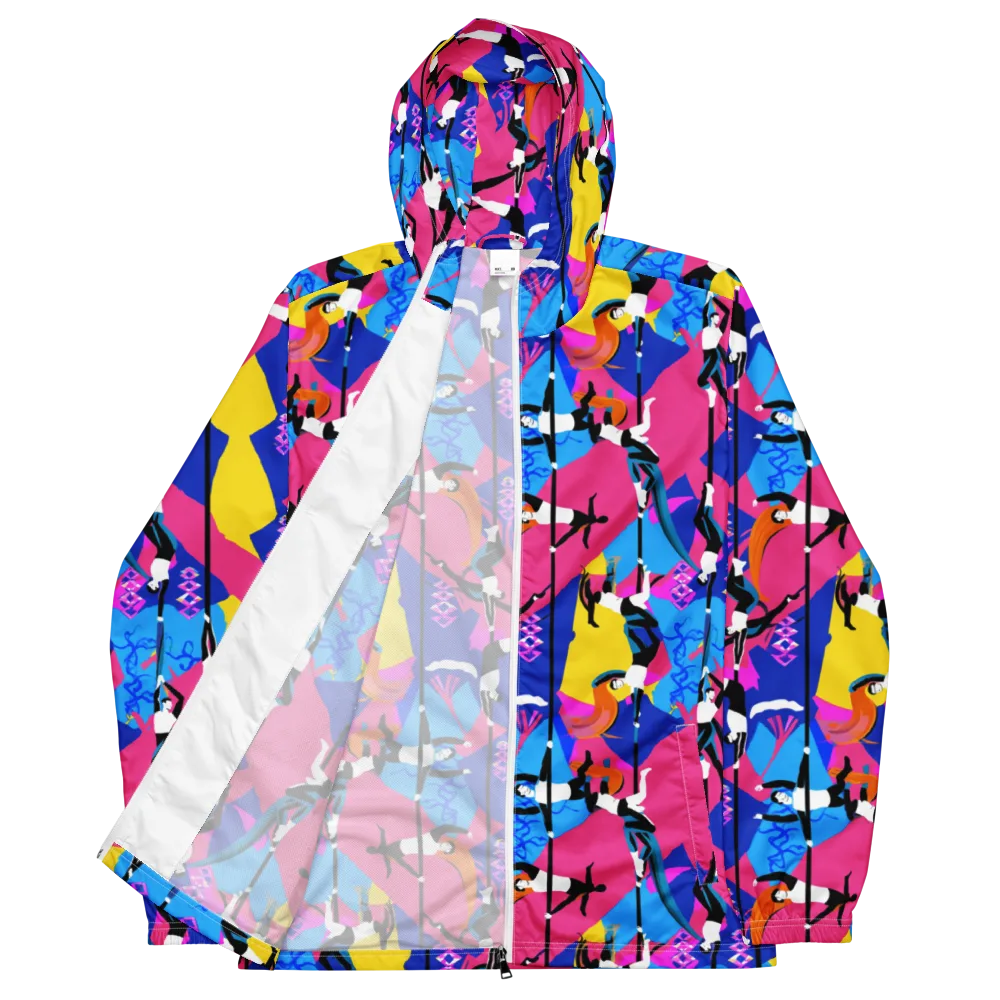 Neon Aerial on Men's Windbreaker — Front