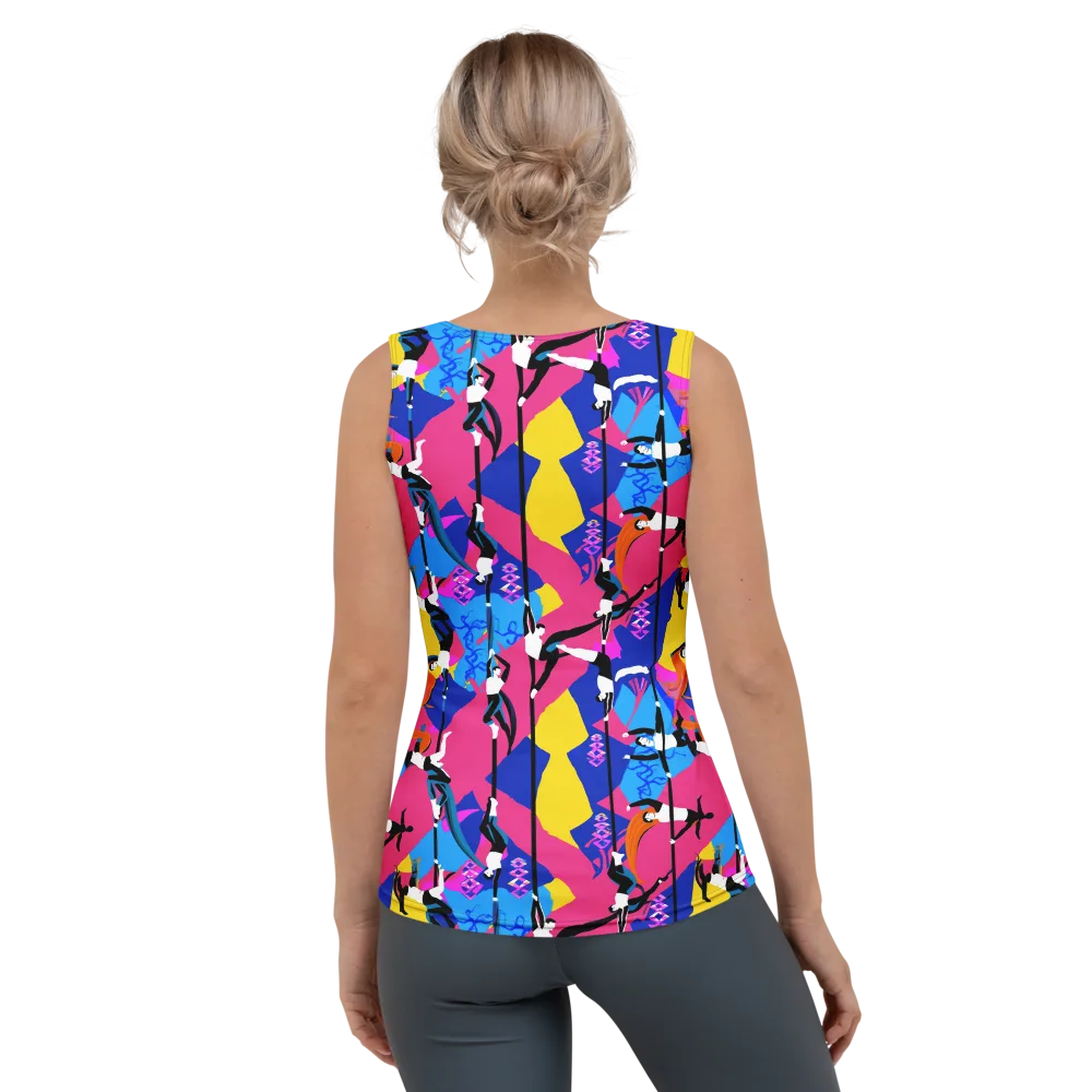 Neon Aerial on Women's Tank Top — Back