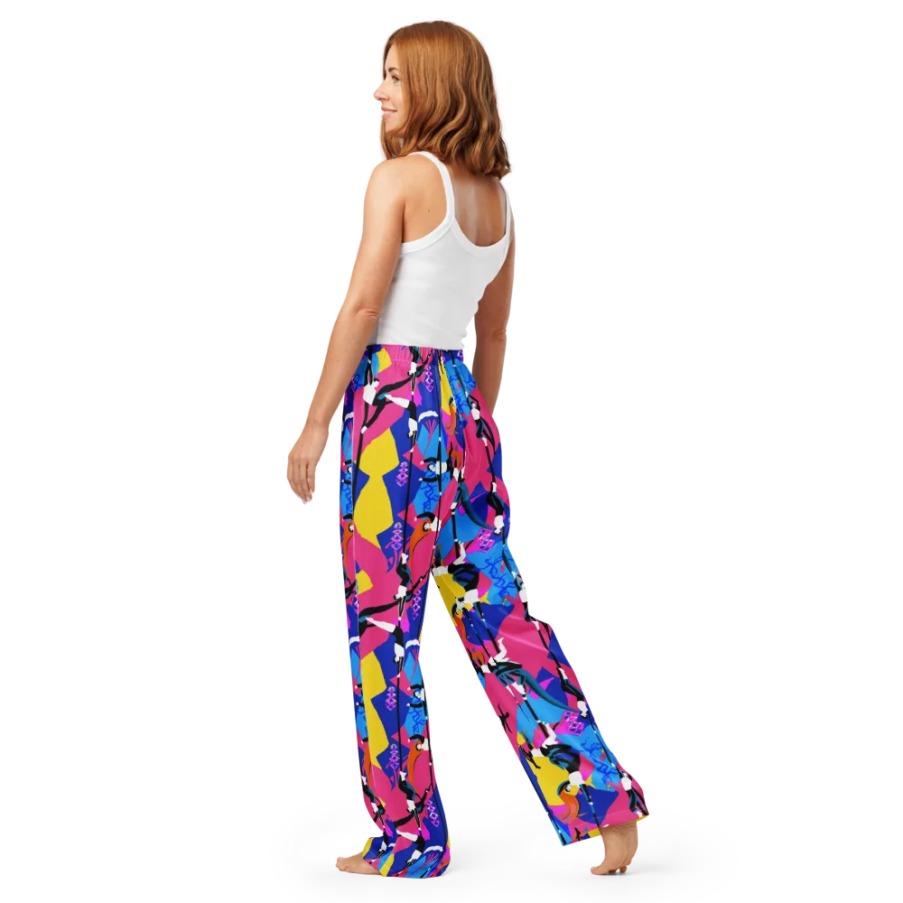 Neon Aerial on Women's Pajama Pants — Back