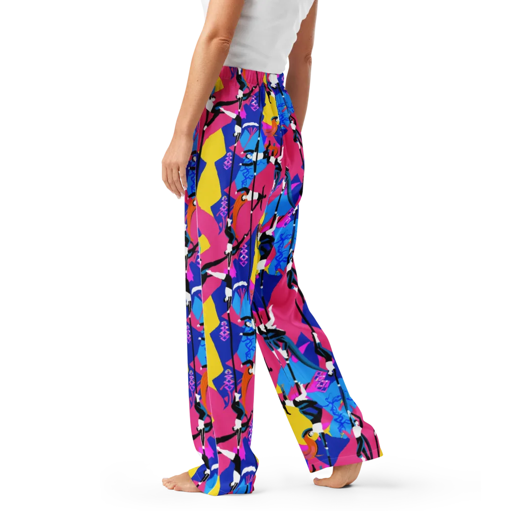Neon Aerial on Women's Pajama Pants — Left