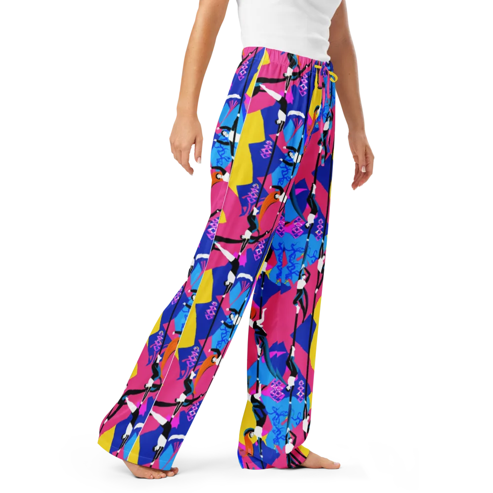Neon Aerial on Women's Pajama Pants — Right Front