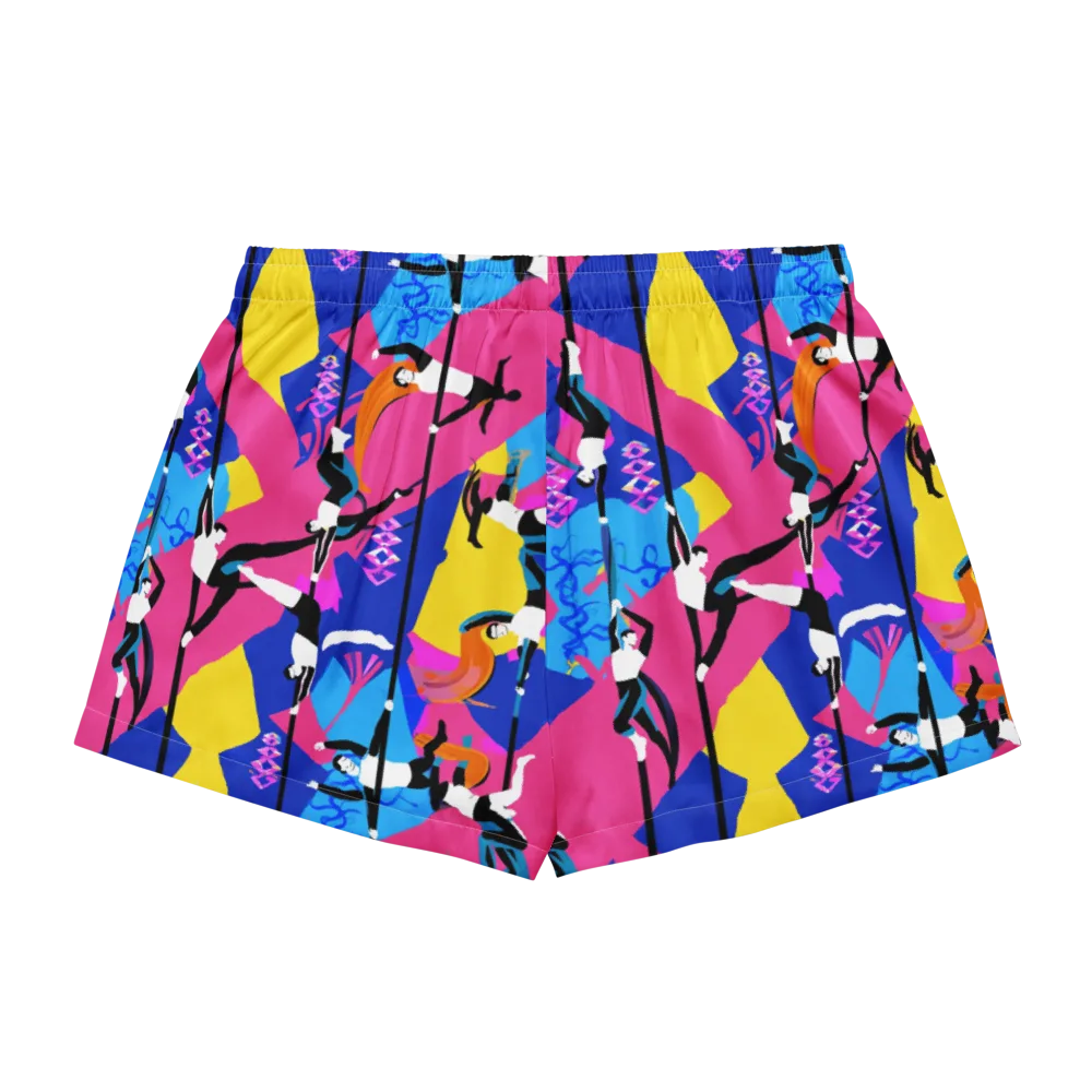 Neon Aerial on Women's Pajama Shorts — Back