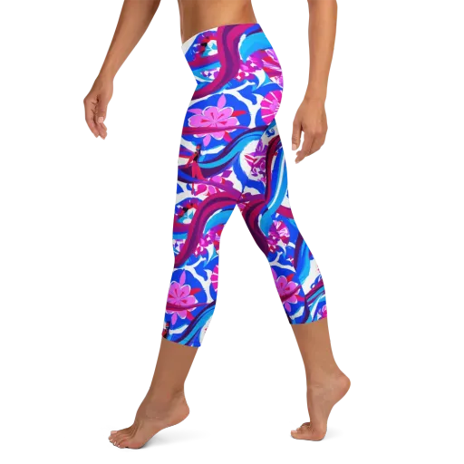 Sakura Voltage on a Capri Leggings