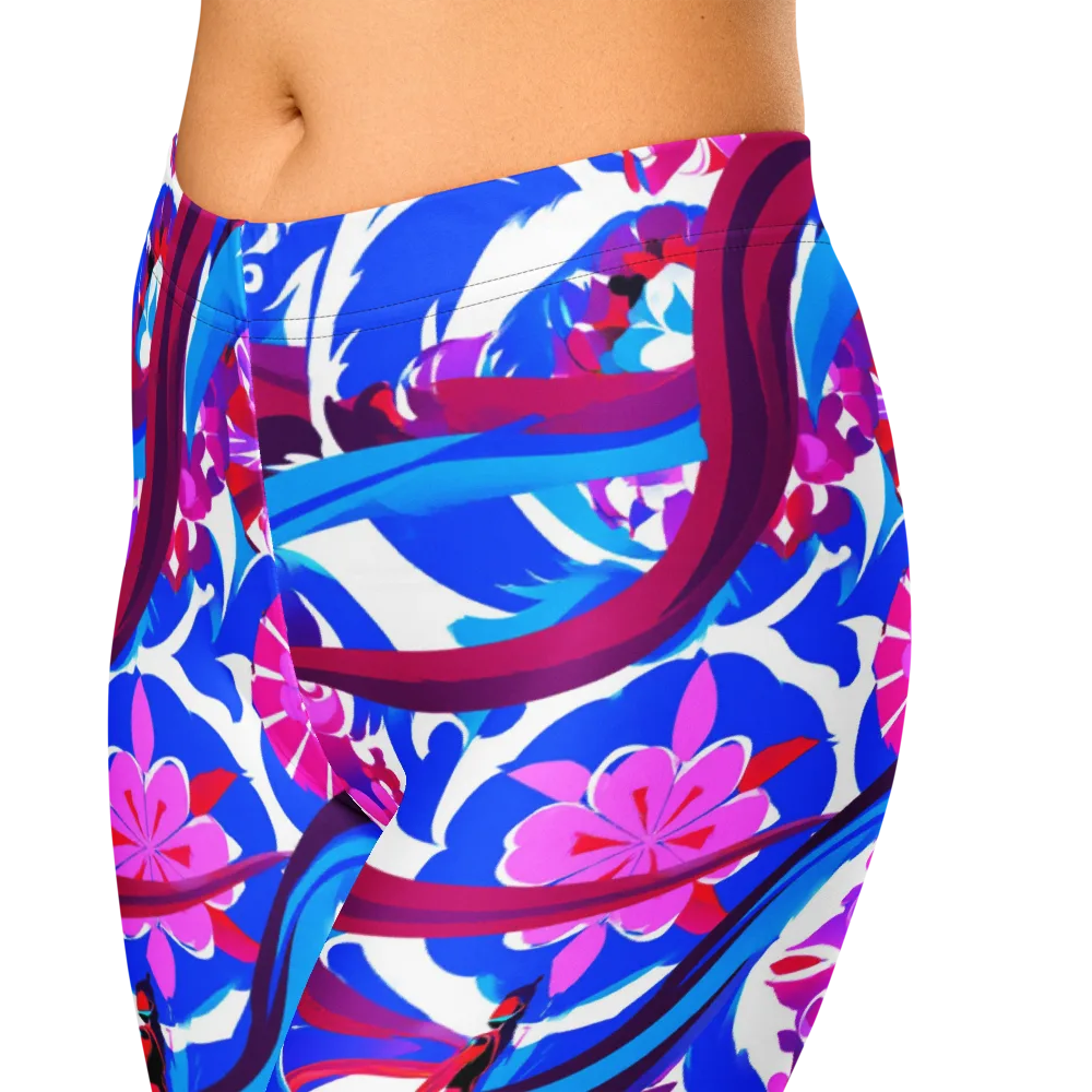Sakura Voltage on Capri Leggings — Zoomed-in